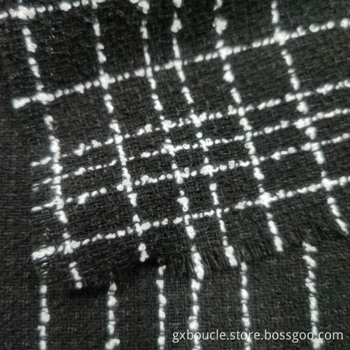 Boucle fashion tartan and stripe design fabric